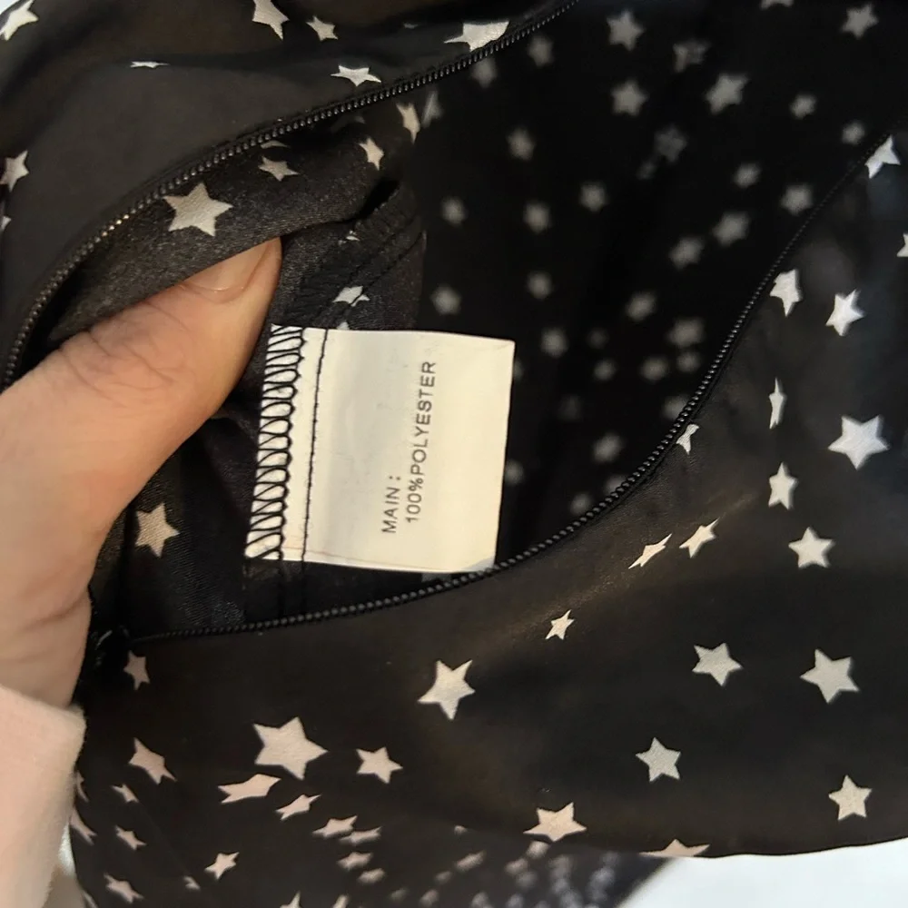 NWT Nasty Gal Novelty Star Black & White Jumpsuit Size 6 - Picture 5 of 14